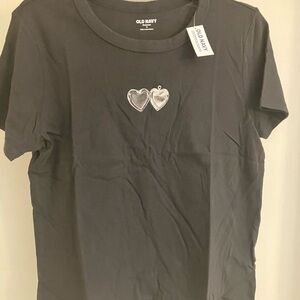 Old Navy Black Heart T-Shirt